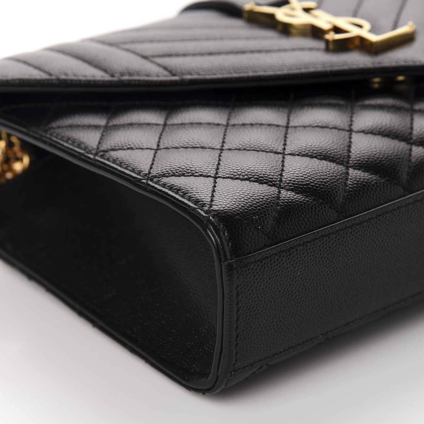 Grain De Poudre Textured Mixed Matelasse Triquilt Medium Monogram Satchel Black