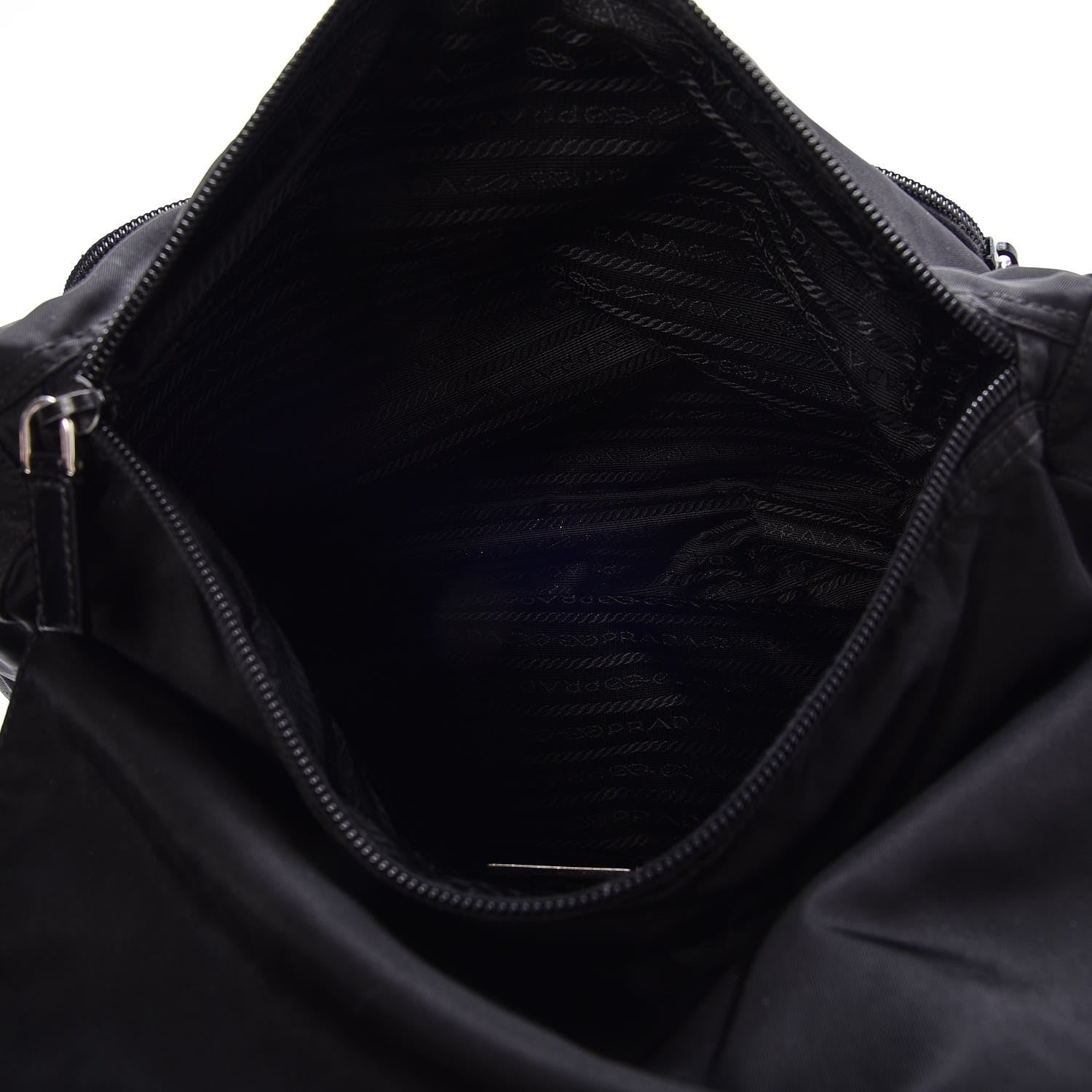 Prada Nylon Vela Messenger Bag Black 5 of 7