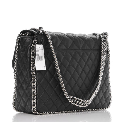 Chanel Washed Lambskin Maxi Chain Around Flap Black 3 of 8
