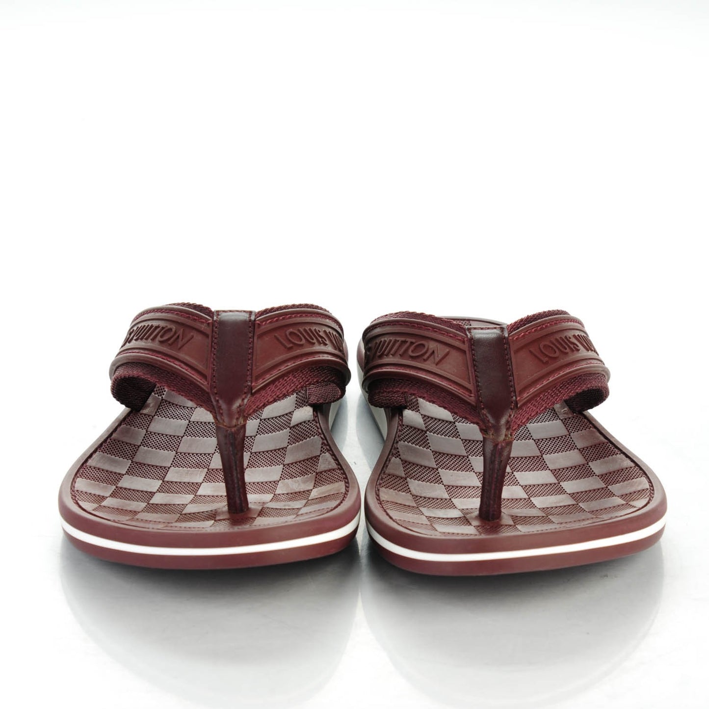 Mens Rubber Damier Keys Thong Sandals 6