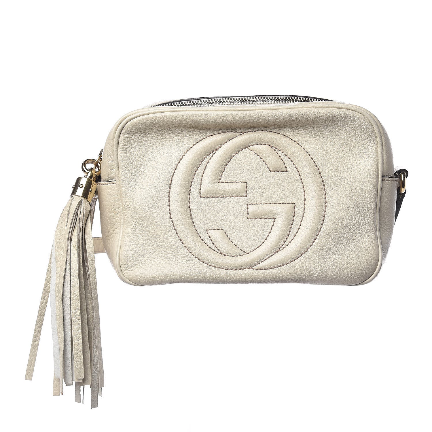 Gucci Pebbled Calfskin Small Soho Disco Bag Off White 1 of 19