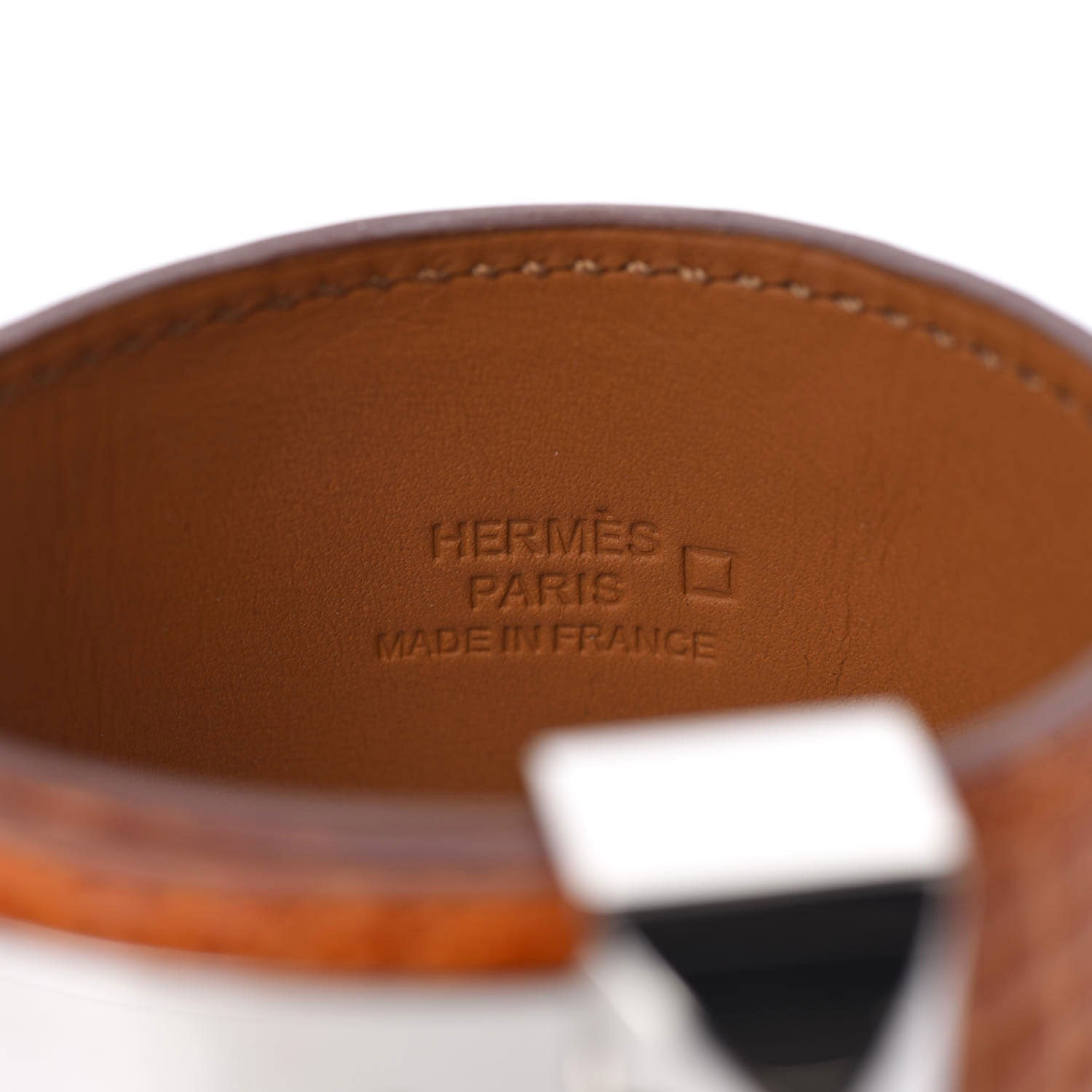 Hermes Shiny Alligator Collier De Chien CDC Bracelet Orange 5 of 7