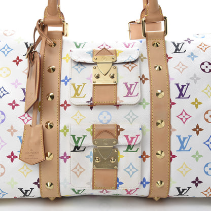 Louis Vuitton Monogram Multicolor Keepall 45 White 6 of 14