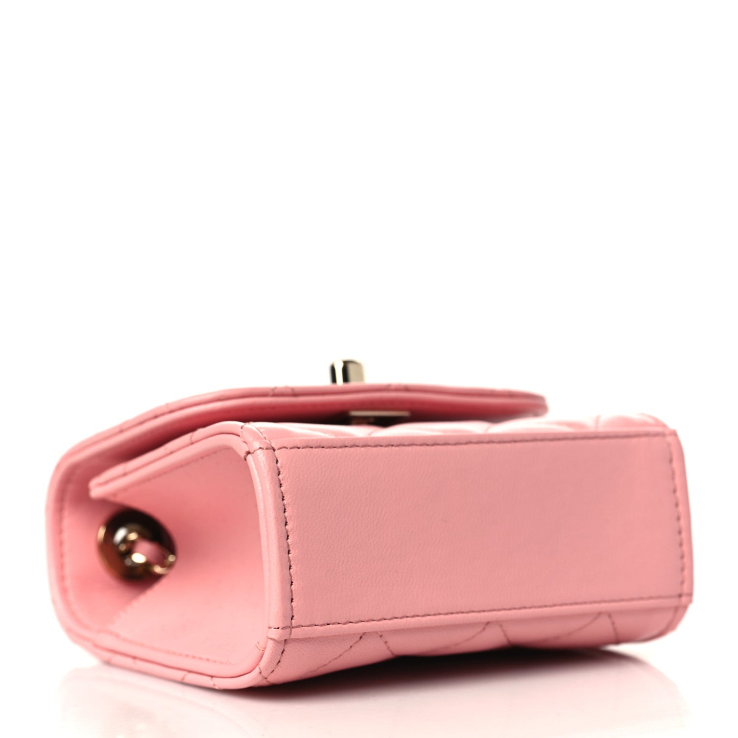 Lambskin Quilted Mini Trendy CC Clutch With Chain Pink