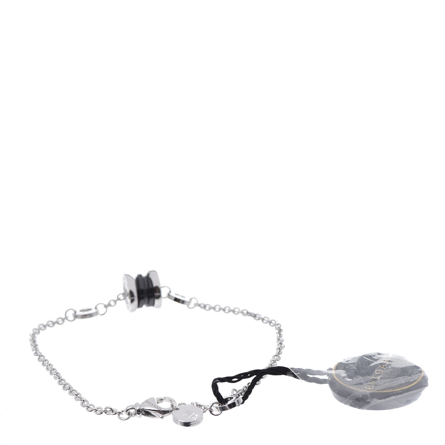 Bulgari Sterling Silver Black Ceramic Save the Children Bracelet SM 3 of 8