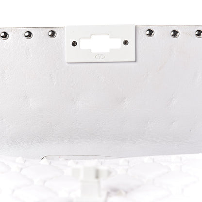 Valentino Garavani Lambskin Free Rockstud Spike Wallet on Chain Optic White 12 of 17