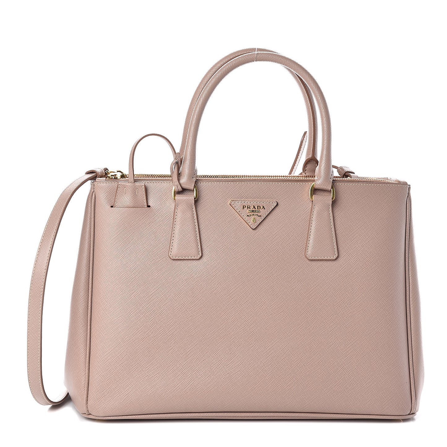 Saffiano Medium Galleria Double Zip Tote Cammeo