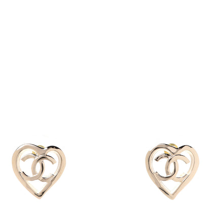 Chanel Metal CC Heart Coco In Love Earrings Gold 1 of 5