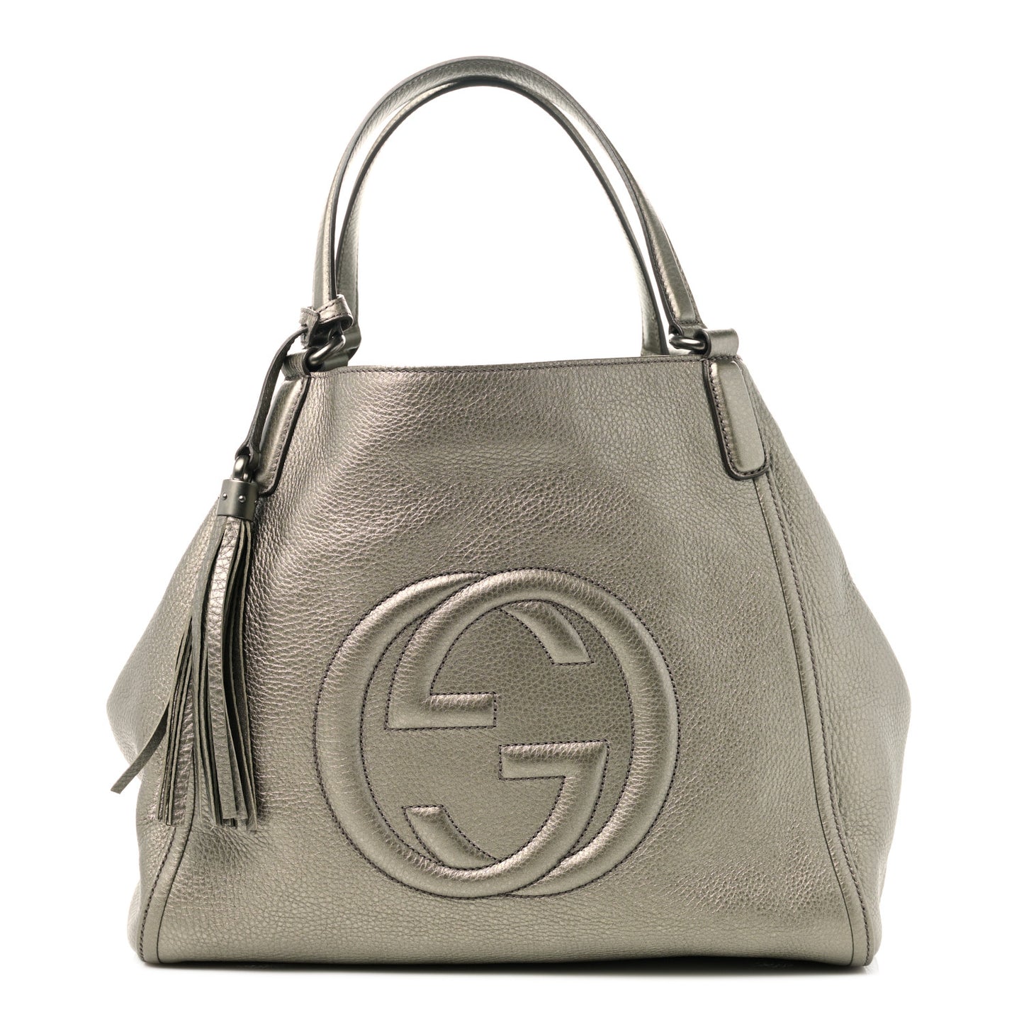 Metallic Cellarius Calfskin Medium Soho Shoulder Bag Sasso