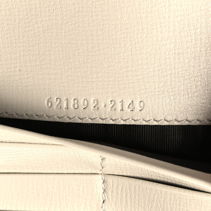 Gucci GG Supreme Monogram Azalea Calfskin Horsebit 1955 Wallet On Chain Beige Ebony Mystic White 7 of 10