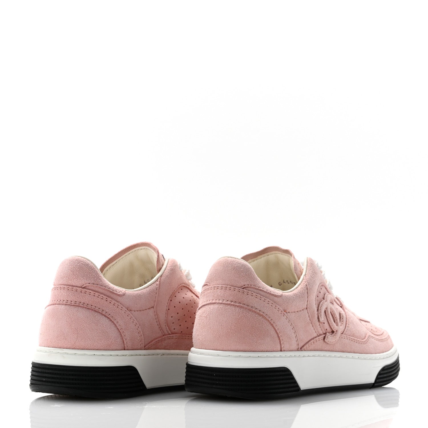 Chanel Suede Womens CC Sneakers 35 Pink 4 of 8