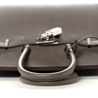 Hermes Epsom Birkin Sellier 25 Etain 14 of 35