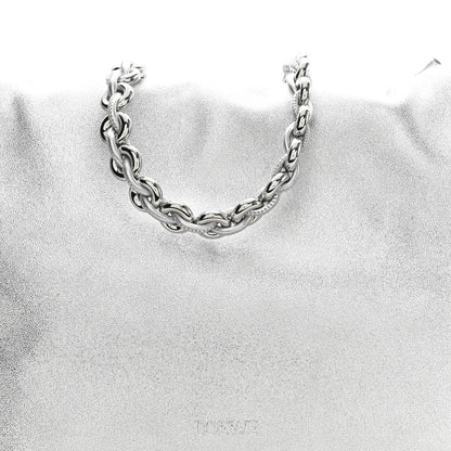 Loewe Metallic Nappa Donut Chain Flamenco Knot Silver 8 of 10