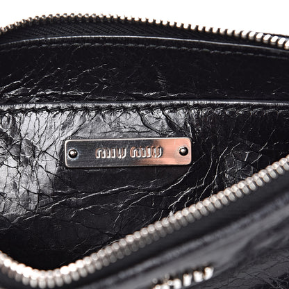 Miu Miu Nappa Lux Rabbit Fur Pouch Black 6 of 11