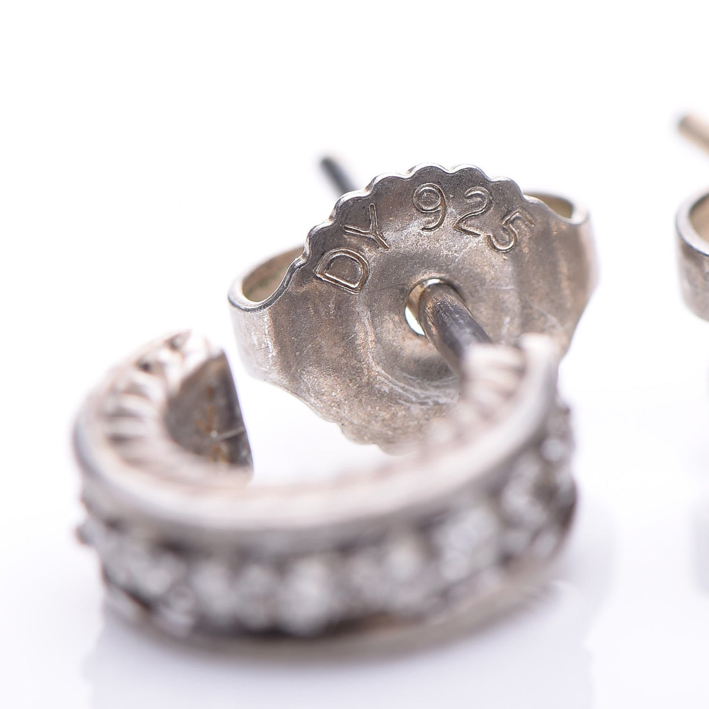 Sterling Silver Diamond Mini Cable Hoop Earrings