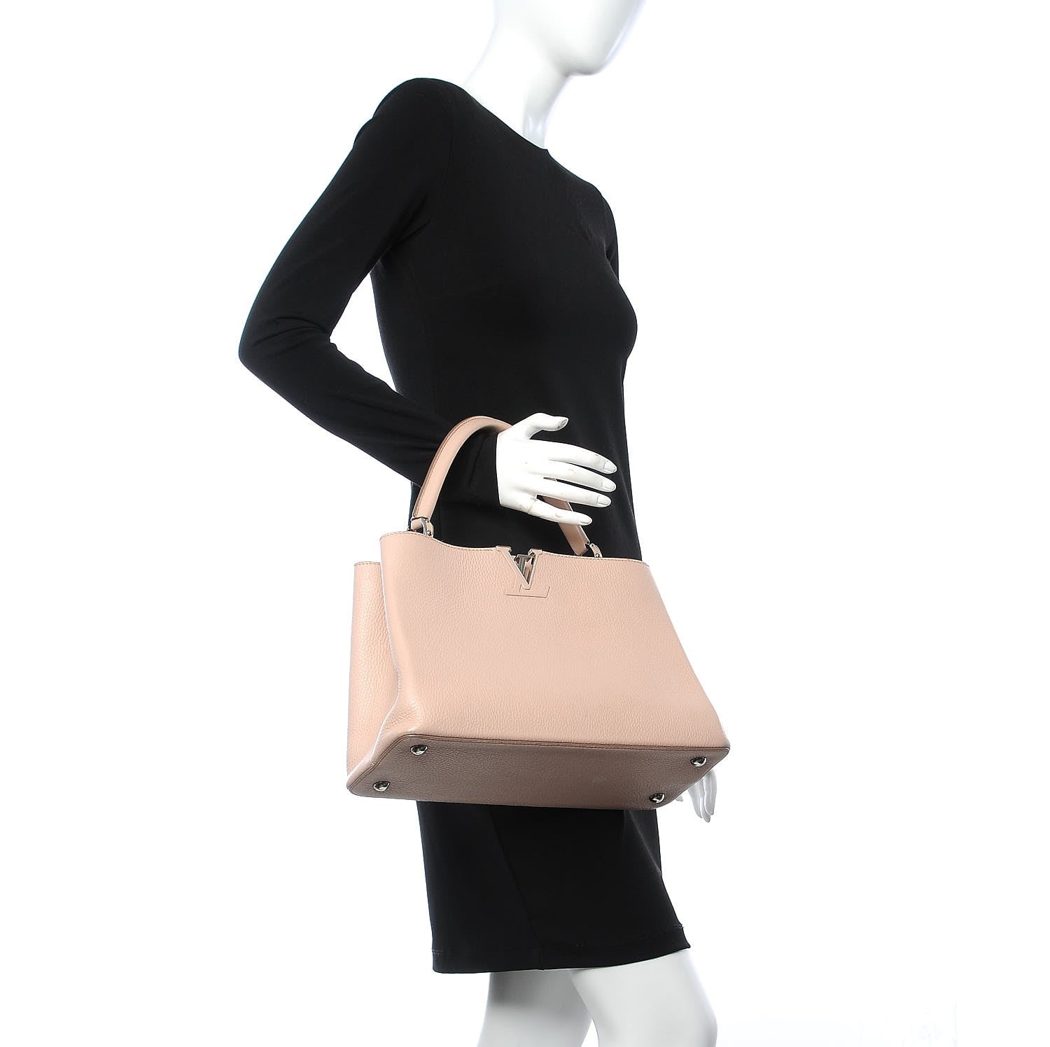 Louis Vuitton Taurillon Capucines MM Petale 2 of 14