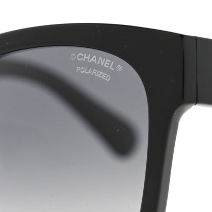 Chanel Acetate Polarized Square CC Sunglasses 5380 Black 7 of 8