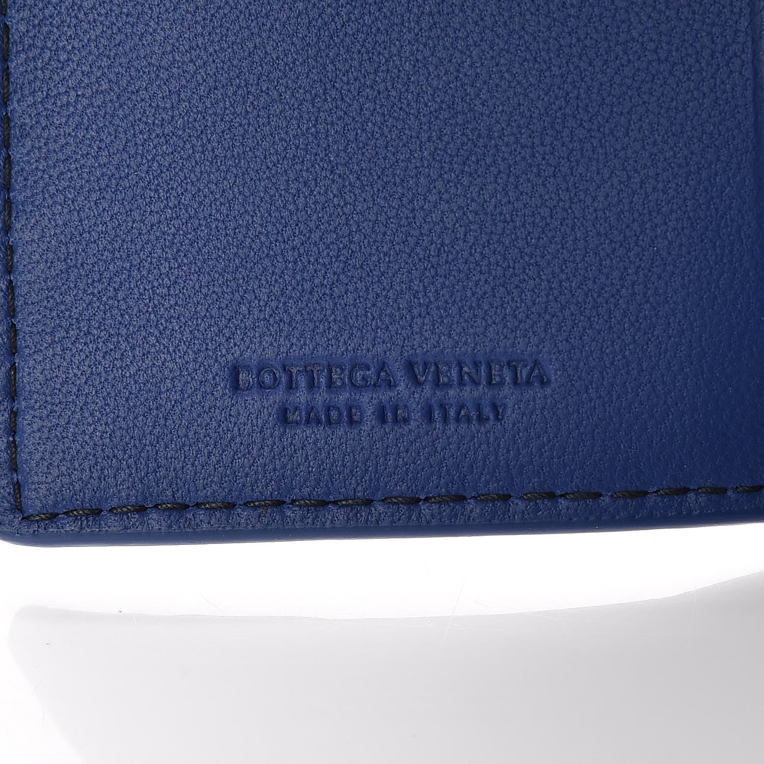 Bottega Veneta Intrecciato VN Card Case Black Blue 6 of 8