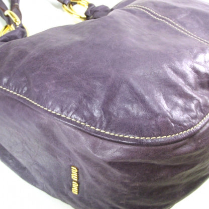 Miu Miu Vitello Leather Vintage Hobo Purple 5 of 12