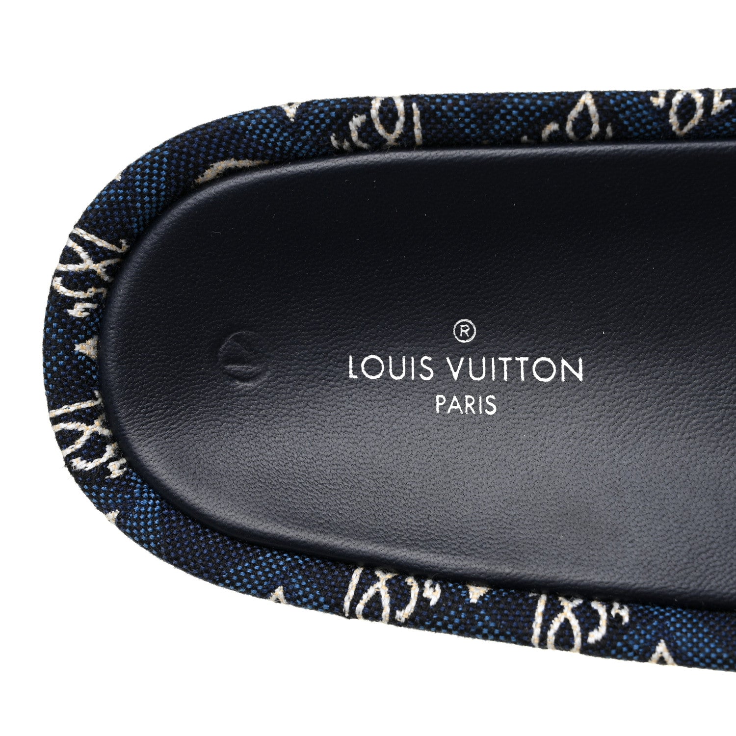 Louis Vuitton Canvas Since 1854 Jumbo Flatform Mule Sandals 37.5 Blue 7 of 8