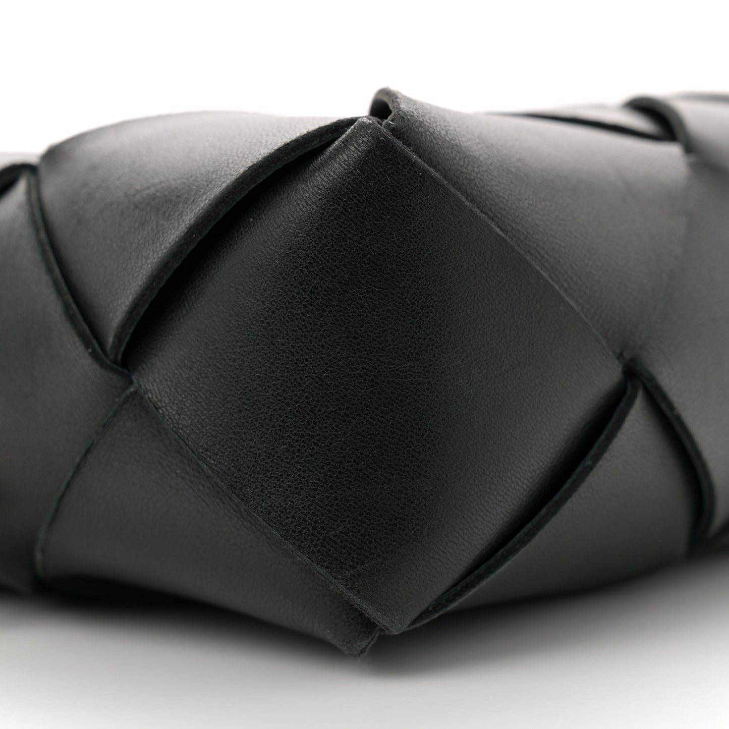 Lambskin Maxi Intrecciato Small Cassette Camera Bag Black