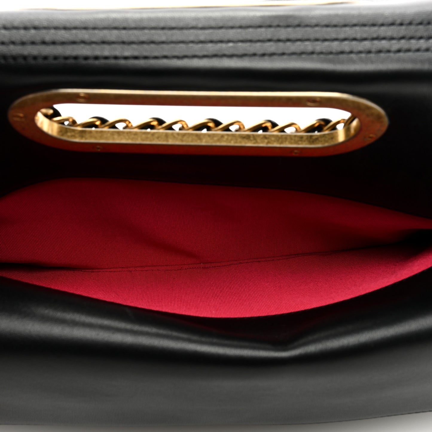 Lambskin Small A Real Catch Flap Bag Black