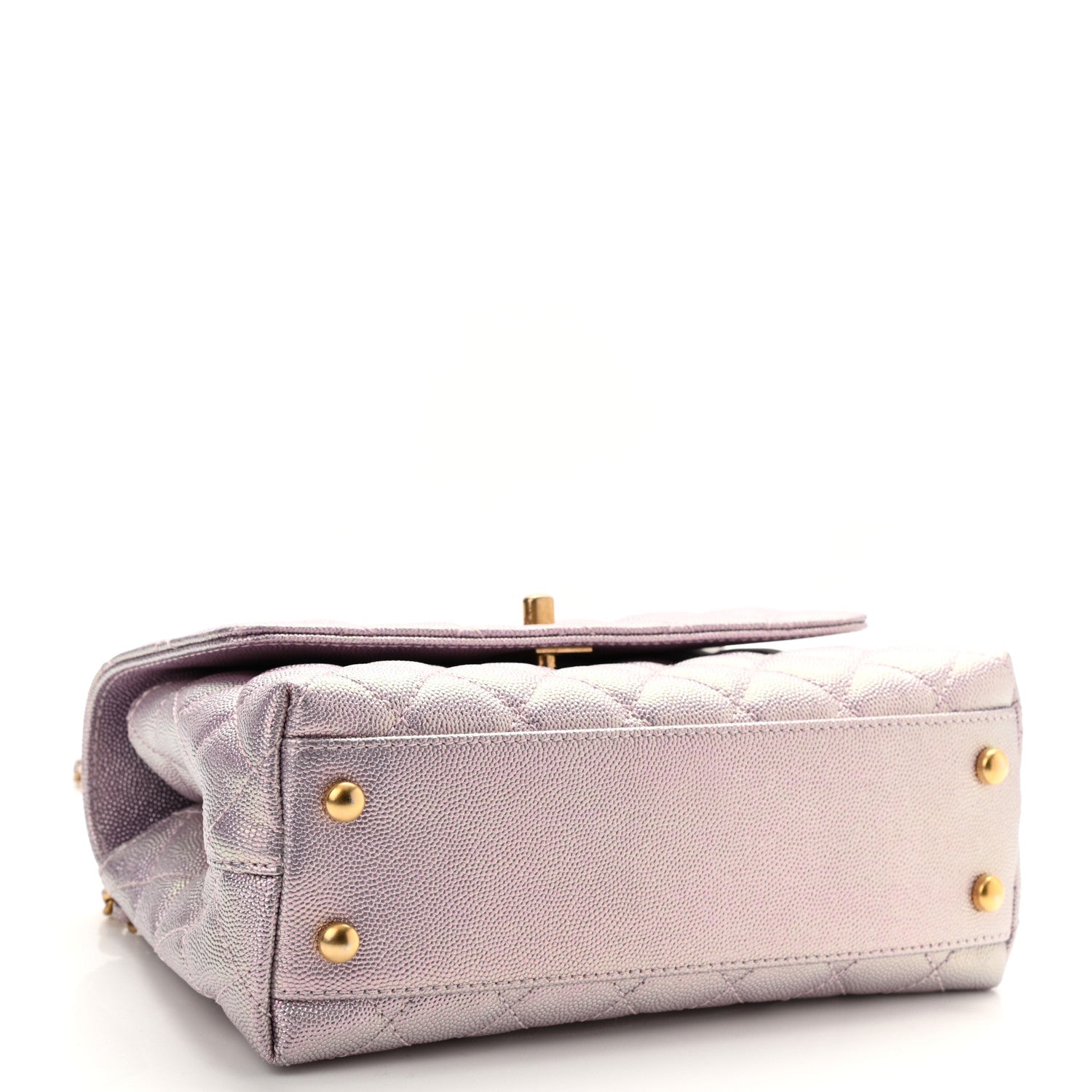 Chanel Iridescent Caviar Quilted Mini Coco Handle Flap Light Pink 4 of 11