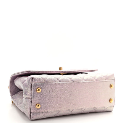 Chanel Iridescent Caviar Quilted Mini Coco Handle Flap Light Pink 4 of 11