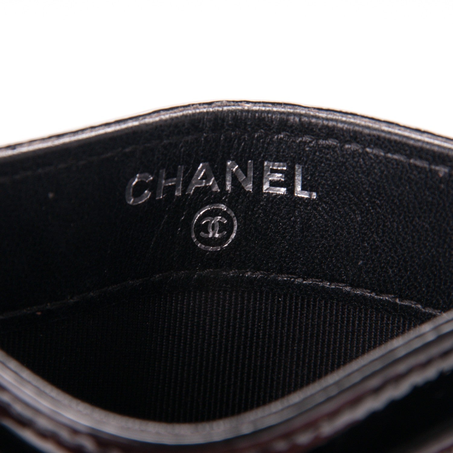 Chanel Patent Calfskin Quilted Card Holder Black 5 of 7