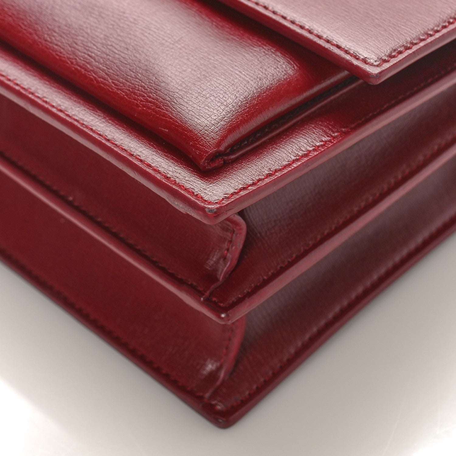 Saint Laurent Calfskin Medium Monogram Sunset Pallisandre 9 of 9