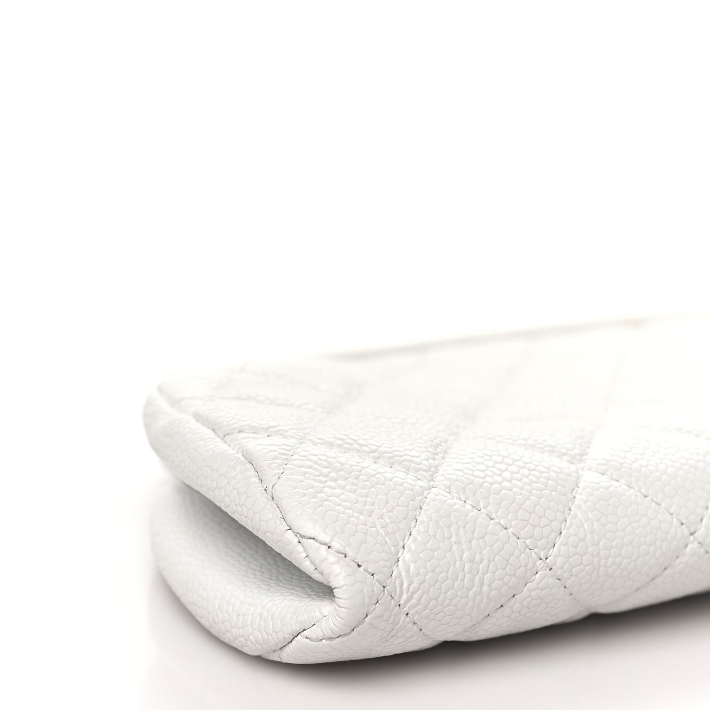 Caviar Quilted Timeless Clutch White