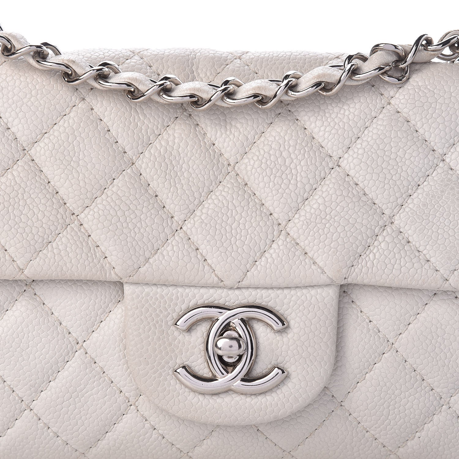 Chanel Soft Caviar Quilted East West Flap White 13 of 31