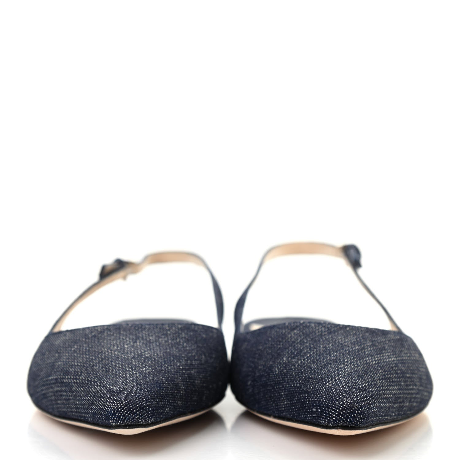Jimmy Choo Denim Erin Slingback Flats 39.5 Indigo 3 of 8
