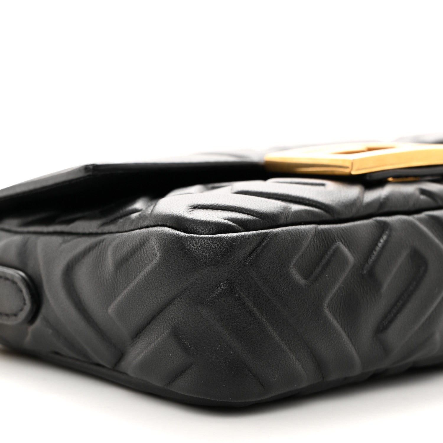 Fendi Nappa FF 1974 Embossed Mini Baguette Black 9 of 11