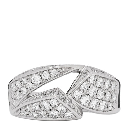 Parker & West by FASHIONPHILE Platinum Diamond .74ctw Geometric Open Band Ring 54 6.75 1 of 9