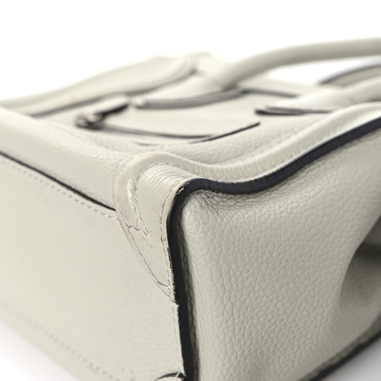 Celine Drummed Calfskin Nano Luggage Lune 9 of 15