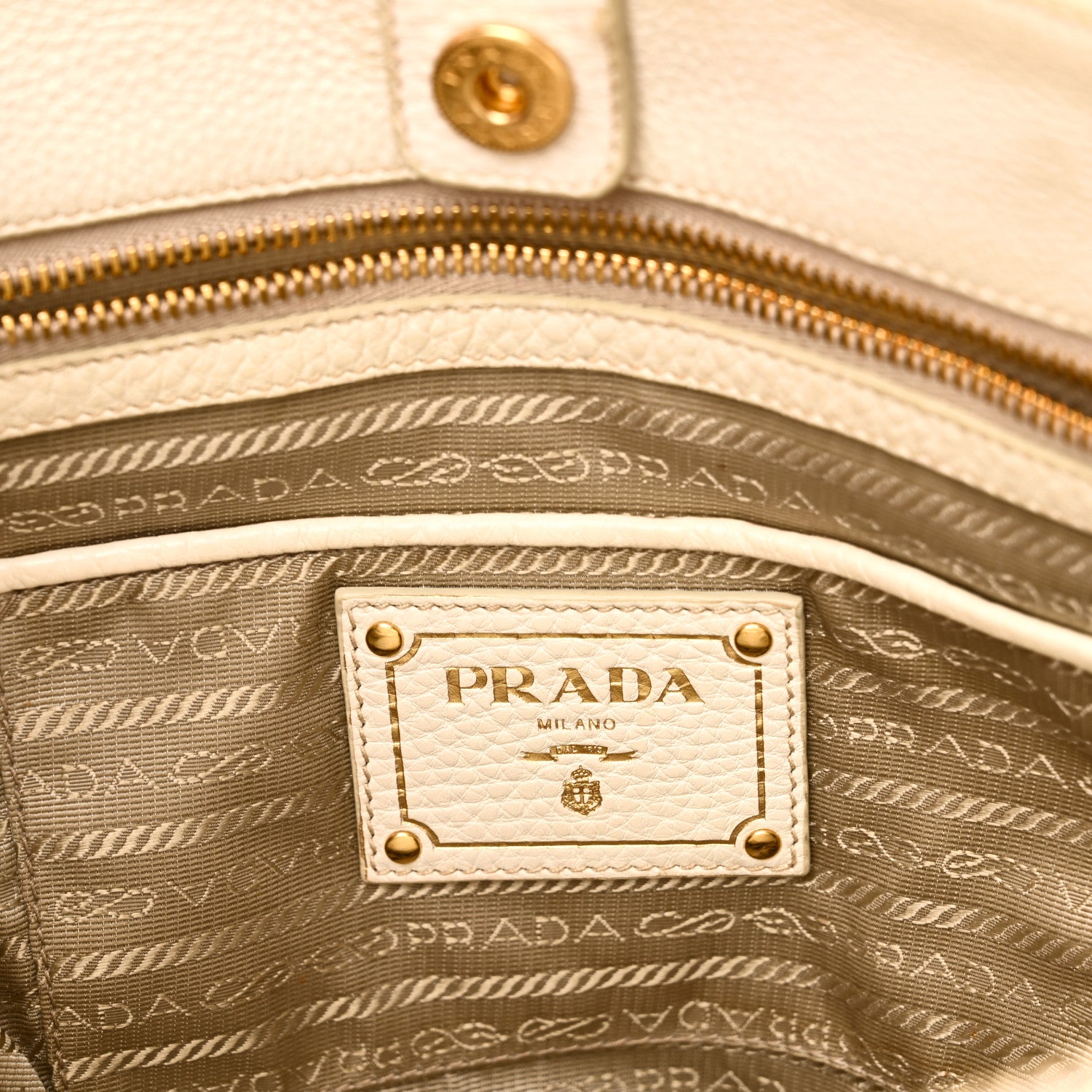 Prada Vitello Daino Tote Talco 6 of 10