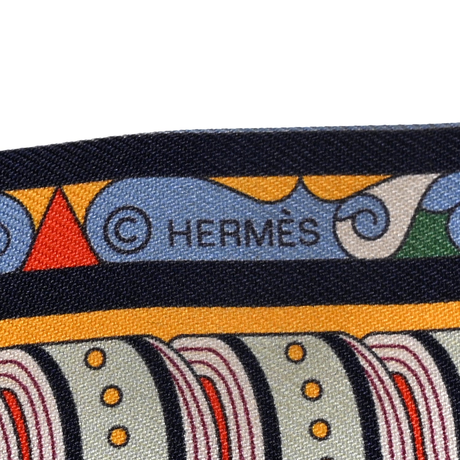 Hermes Silk Harnais En Rosace Twilly Bleu Multicolor 1878694