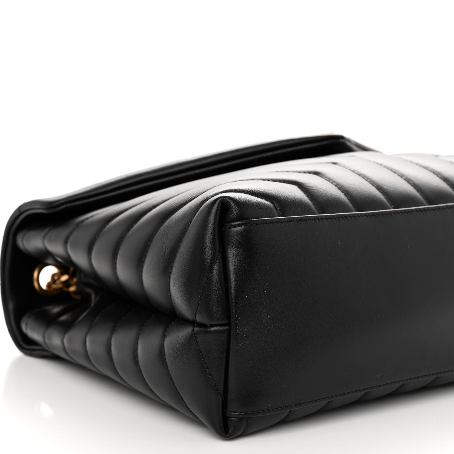 Saint Laurent Calfskin Y Quilted Monogram Medium Loulou Chain Satchel Black 8 of 9