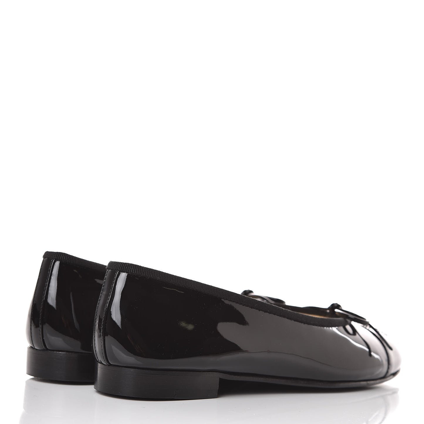 Patent CC Cap Toe Ballerina Flats 36.5 Black