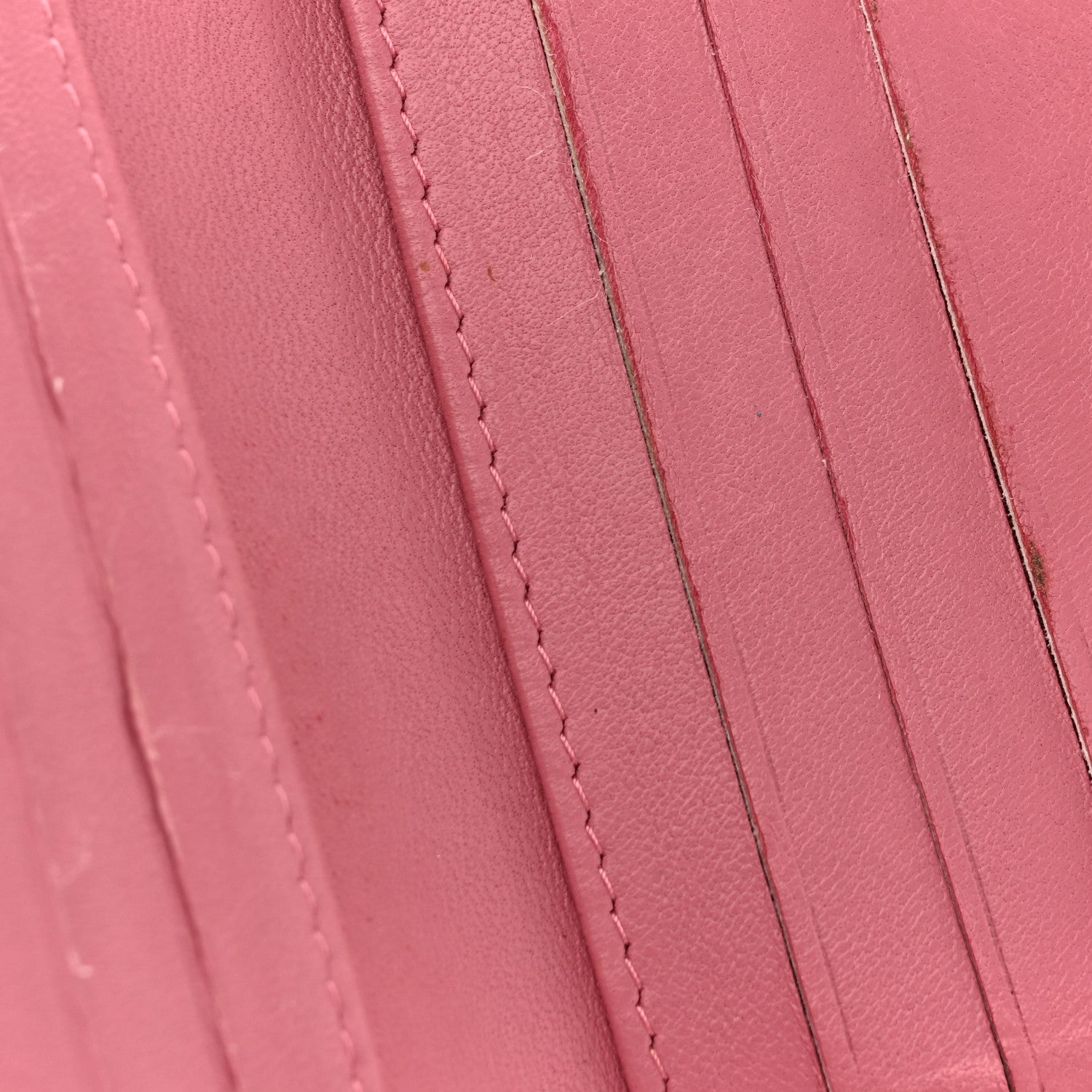 Chanel Calfskin Quilted Zip Around Bifold Wallet Pink 15 of 15