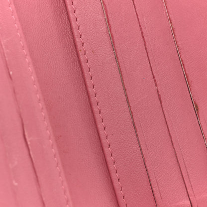 Chanel Calfskin Quilted Zip Around Bifold Wallet Pink 15 of 15