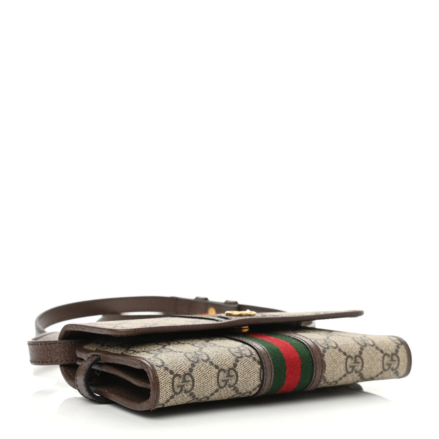 Gucci GG Supreme Monogram Web Ophidia Crossbody Wallet Beige New Acero 4 of 12