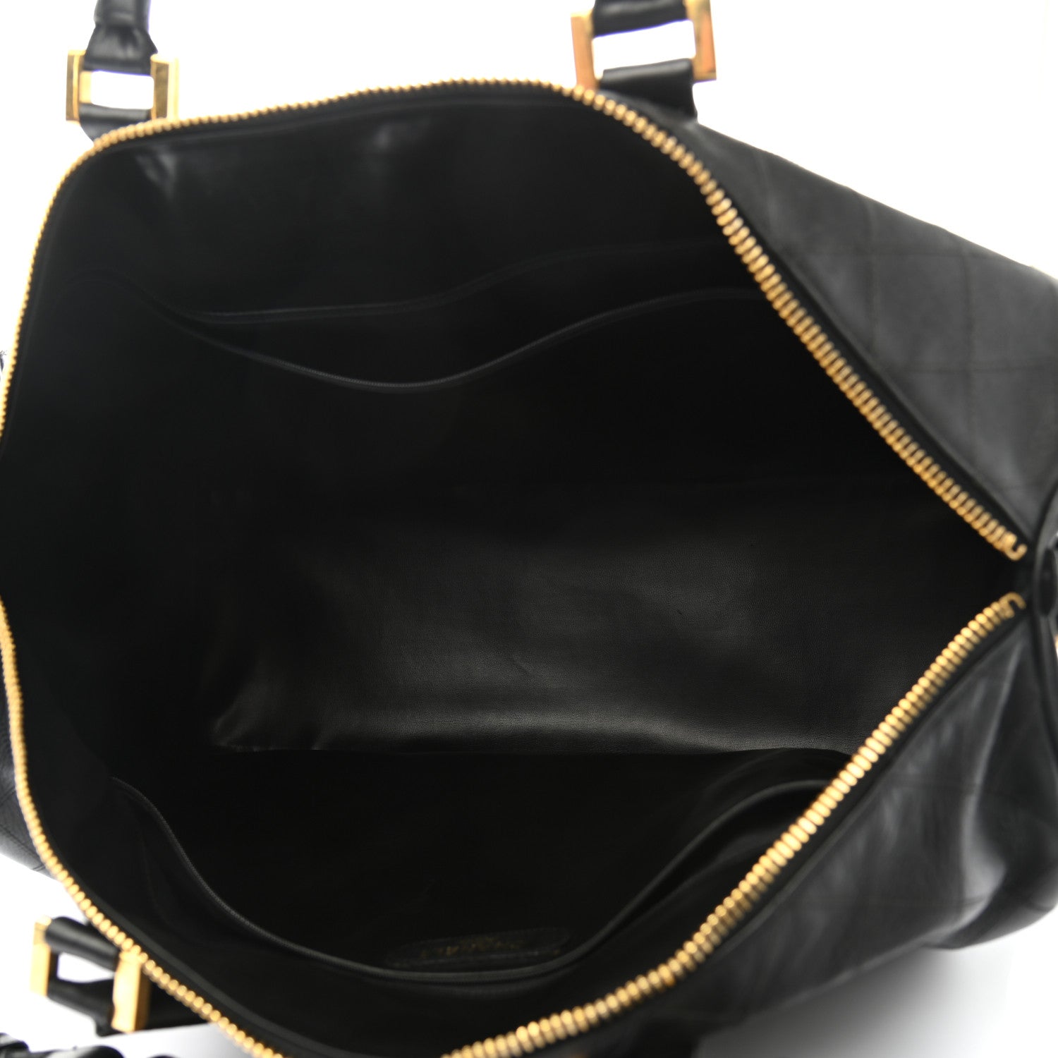 Chanel Calfskin Stitched CC Boston Black 9 of 16