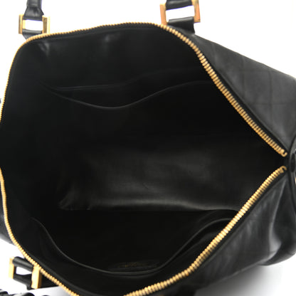 Chanel Calfskin Stitched CC Boston Black 9 of 16