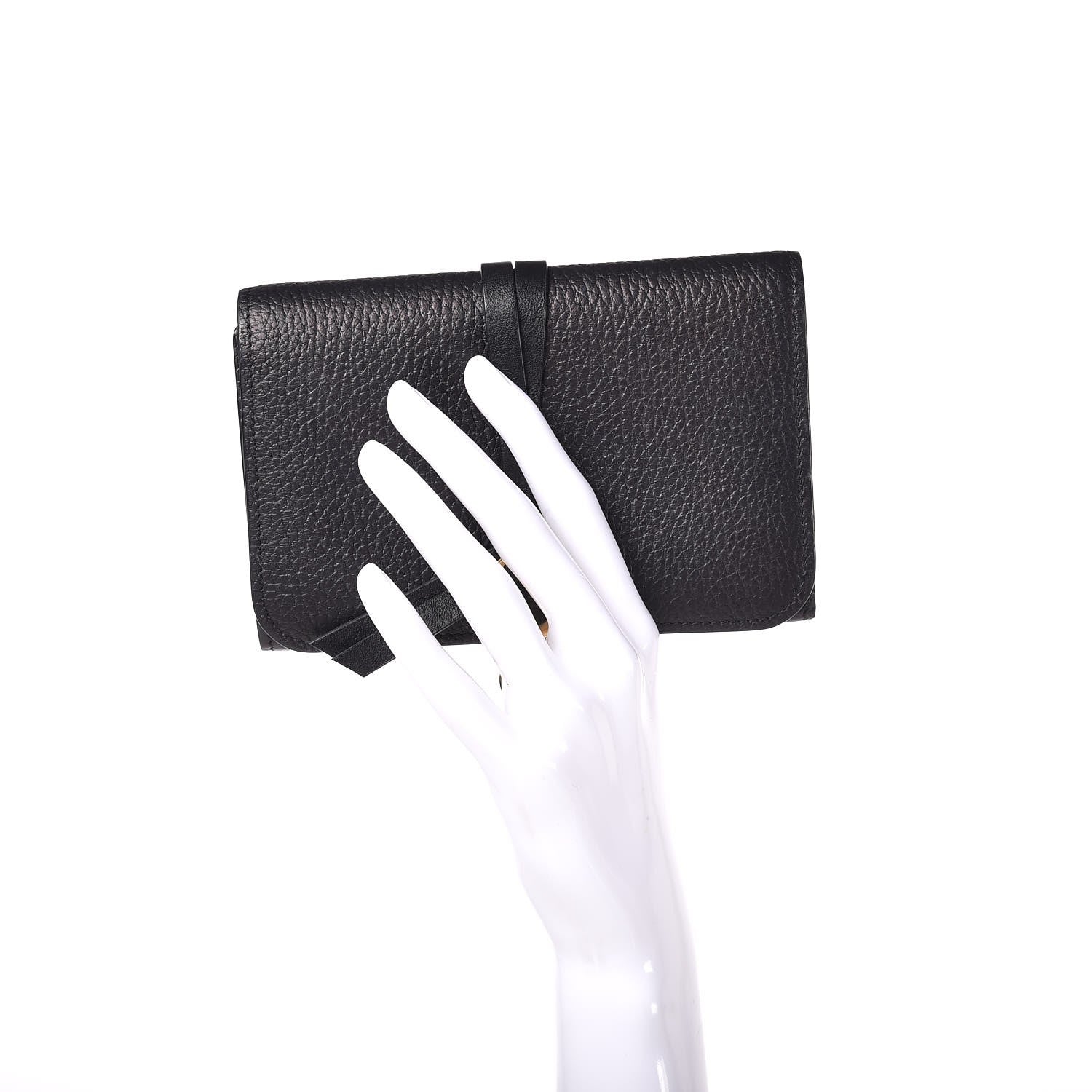 Chloe Grained Calfskin Alphabet Compact Wallet Black 2 of 7