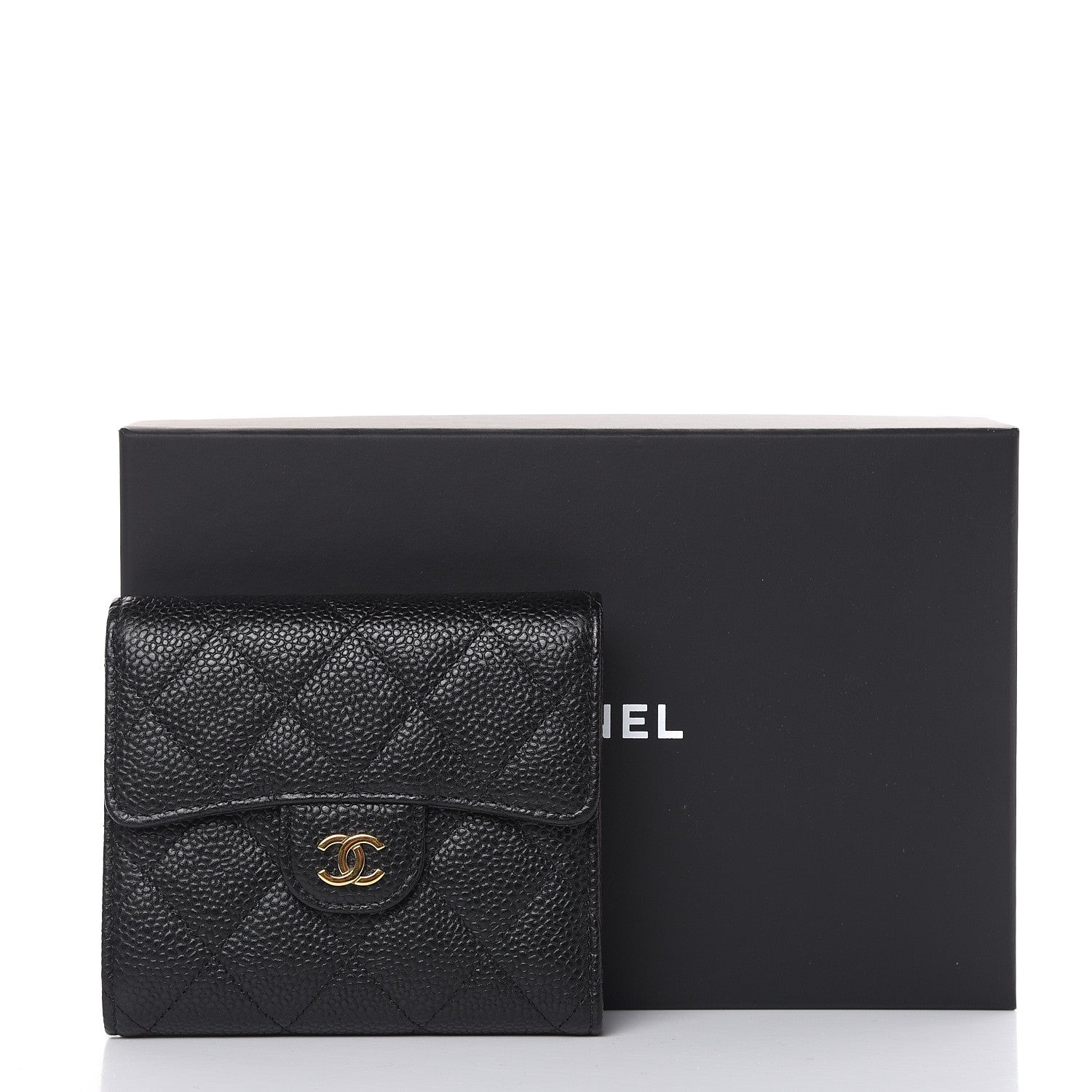 Chanel Caviar Quilted Compact Flap Wallet Black 9 of 9