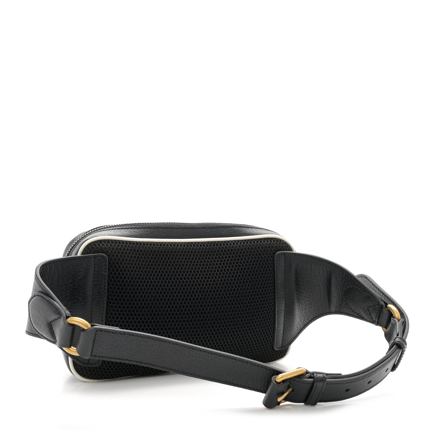 Gucci X ADIDAS Textured Dollar Calfskin Belt Bag Black 3 of 10