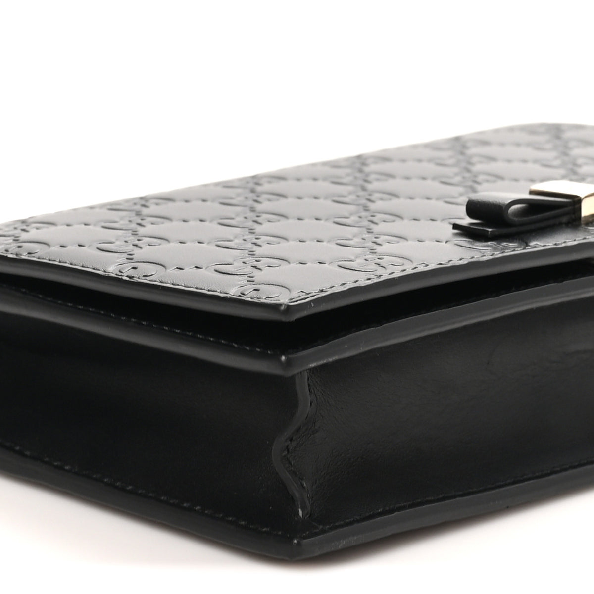 Guccissima Signature Bowy Chain Wallet Black