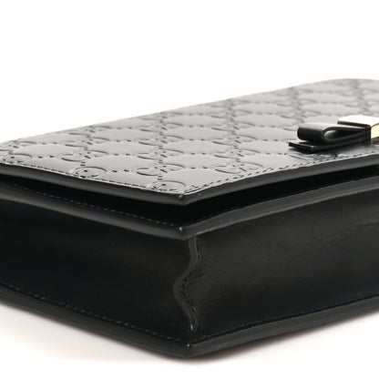 Gucci Guccissima Signature Bowy Chain Wallet Black 7 of 9